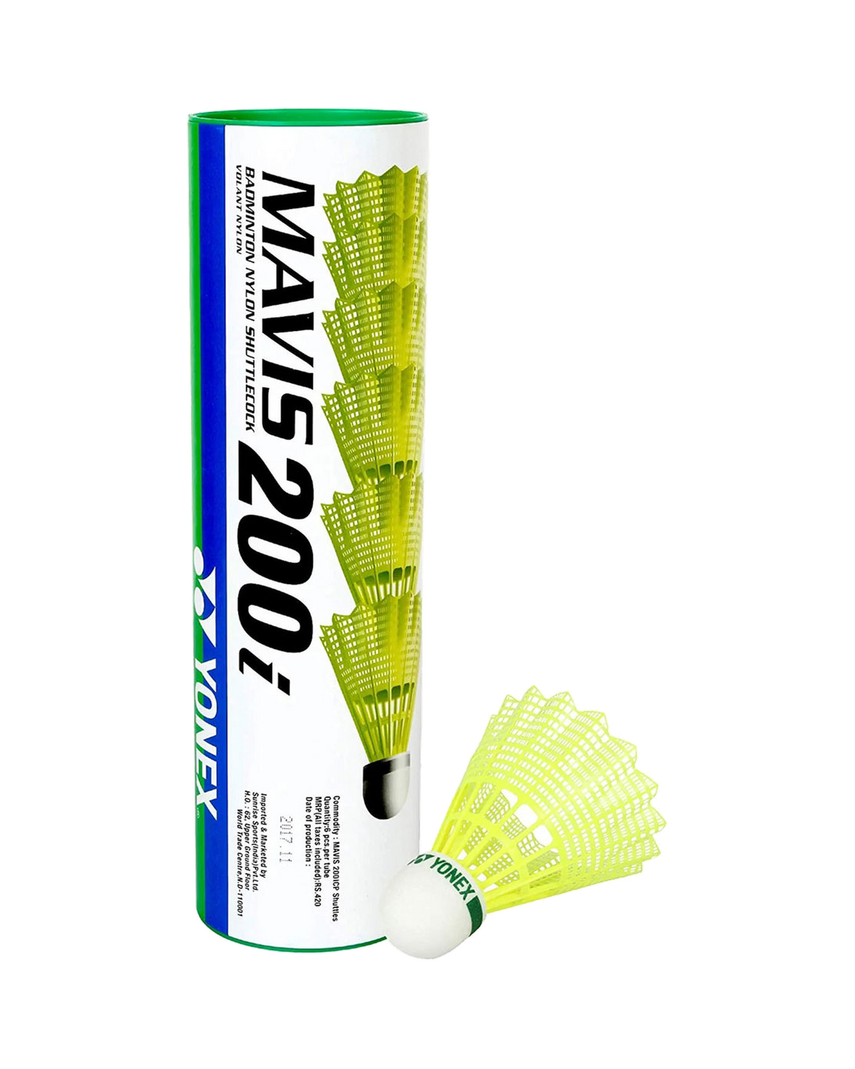 Yonex Mavis 200i nylon shuttlecock tube